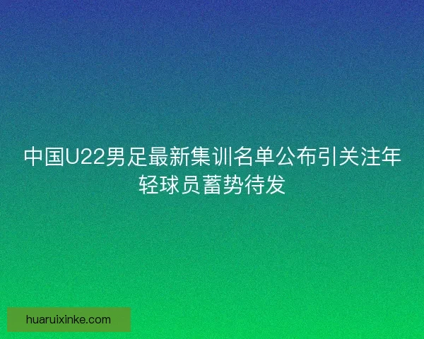中国U22男足最新集训名单公布引关注年轻球员蓄势待发